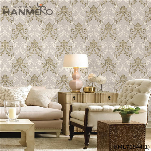 HANMERO PVC Low price Flowers Flocking Classic home decor wallpaper designs 0.53*10M Kitchen