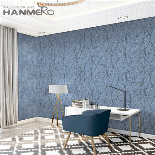 HANMERO PVC Low price Flowers 0.53*10M Classic Kitchen Flocking wall with wallpaper
