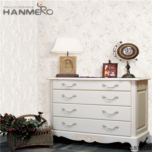 HANMERO PVC Low price Flowers Flocking Classic 0.53*10M Kitchen contemporary black wallpaper