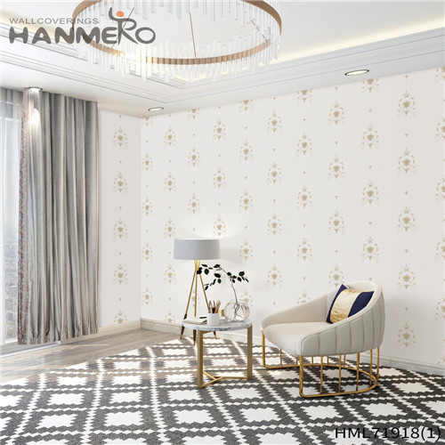 HANMERO PVC Fancy Flowers Deep Embossed Pastoral textured wallpaper online 0.53*10M Theatres