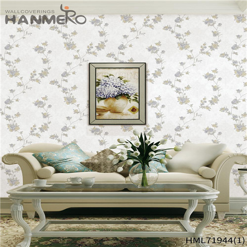HANMERO 0.53*10M Fancy Flowers Deep Embossed Pastoral Theatres PVC online shop wallpaper