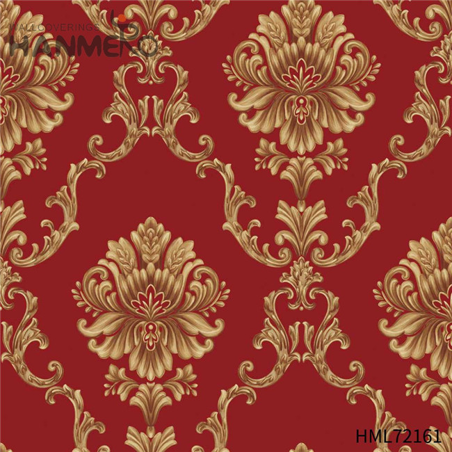 HANMERO PVC Standard Flowers 0.53M European Restaurants Deep Embossed high quality wallpapers