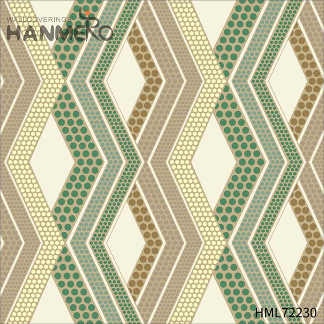 HANMERO Bed Room Exporter Geometric Bronzing European PVC 0.53M wallpaper website