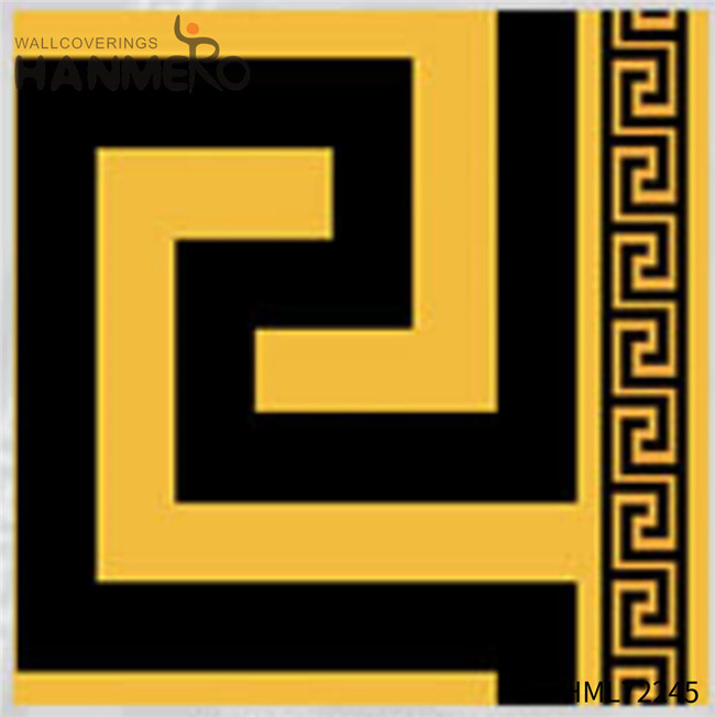 HANMERO 0.53M wallpaper to buy Geometric Bronzing European Bed Room Exporter PVC