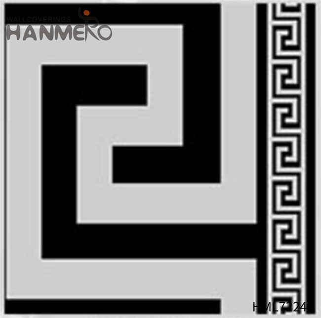 HANMERO Exporter 0.53M decorative wall paper Bronzing European Bed Room PVC Geometric