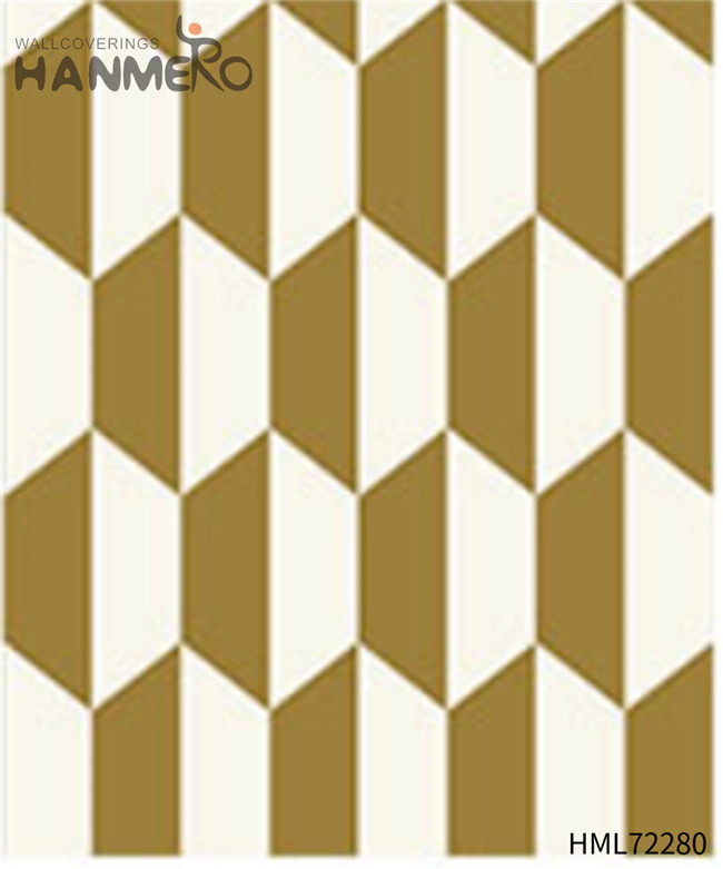 HANMERO local wallpaper shops Exporter Geometric Bronzing European Bed Room 0.53M PVC