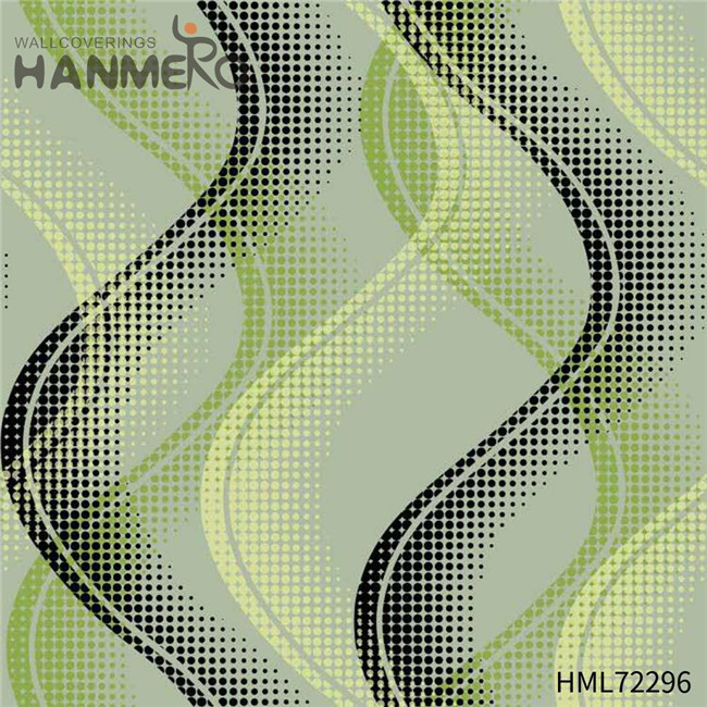 HANMERO latest bedroom wallpaper designs Exporter Geometric Bronzing European Bed Room 0.53M PVC