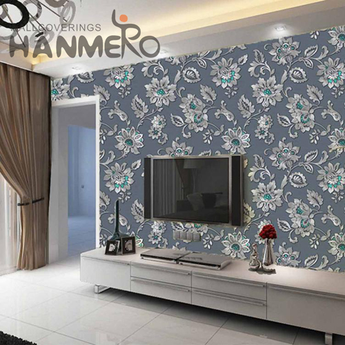HANMERO PVC imperial wallpaper Flowers Deep Embossed Pastoral Hallways 0.53M Best Selling