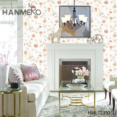 HANMERO PVC office wallpaper Flowers Deep Embossed European Home Wall 0.53*10M Hot Sex