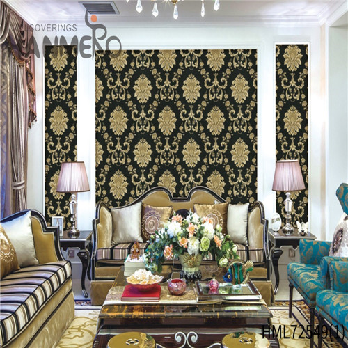 HANMERO PVC Seller Flowers 0.53*10M European House Bronzing designing wallpaper patterns