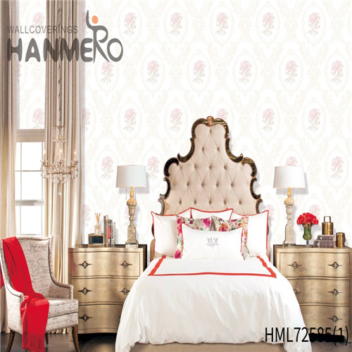 HANMERO PVC Seller Flowers Bronzing European 0.53*10M House latest bedroom wallpaper designs