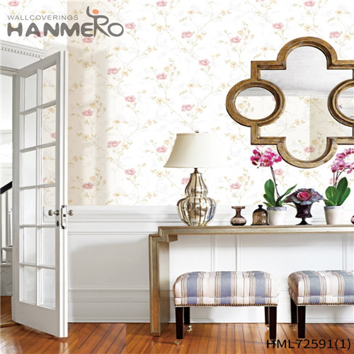 HANMERO House Seller Flowers Bronzing European PVC 0.53*10M wallpaper supply store