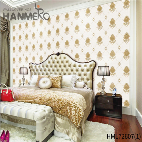 HANMERO PVC House Flowers Bronzing European Seller 0.53*10M main wallpaper