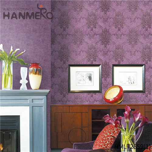 HANMERO PVC Exported Flowers 1.06*15.6M Pastoral Theatres Deep Embossed house wallpaper price