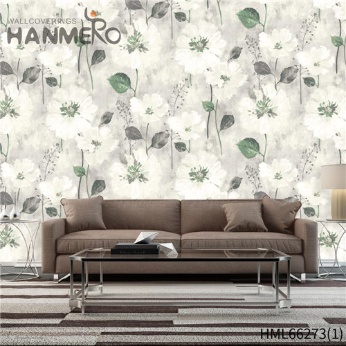 HANMERO PVC Decoration Flowers Bronzing elegant wallpaper Hallways 0.53*10M Pastoral