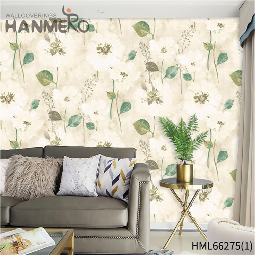 HANMERO PVC Decoration Flowers Bronzing Pastoral Hallways wallpaper shop online 0.53*10M