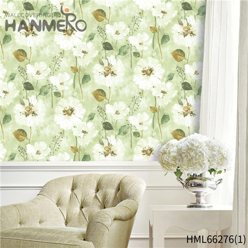 HANMERO 0.53*10M Decoration Flowers Bronzing Pastoral Hallways PVC designer wallpaper for home