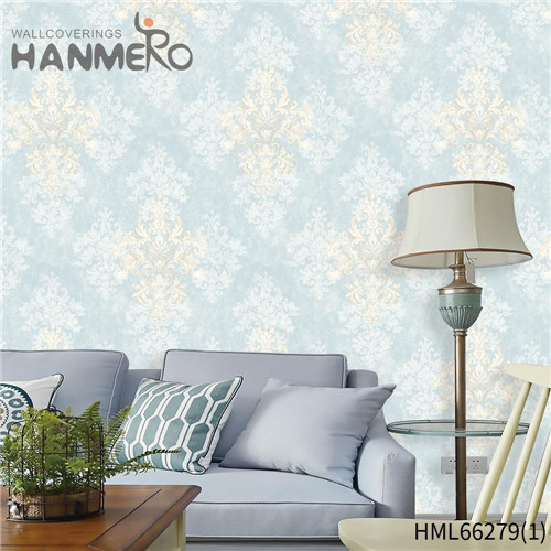 HANMERO PVC Decoration 0.53*10M Bronzing Pastoral Hallways Flowers wallpaper for walls for sale