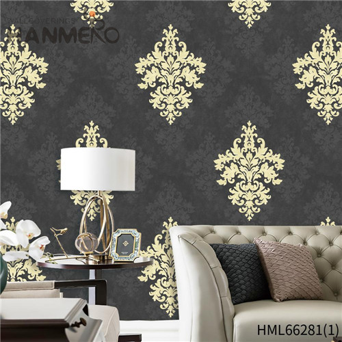 HANMERO PVC Decoration Flowers 0.53*10M Pastoral Hallways Bronzing where to buy temporary wallpaper