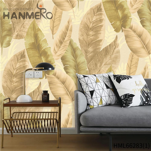 HANMERO PVC Decoration Flowers Bronzing 0.53*10M Hallways Pastoral shop wallpaper online