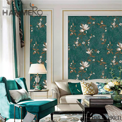 HANMERO PVC Decoration Flowers Hallways Pastoral Bronzing 0.53*10M wallpaper house and home