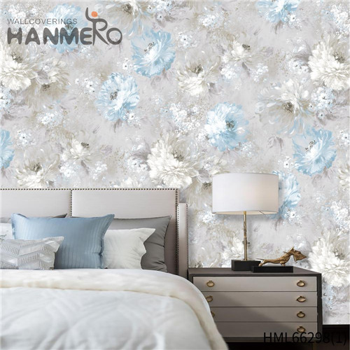 HANMERO PVC Bronzing Flowers Decoration Pastoral Hallways 0.53*10M custom wallpaper