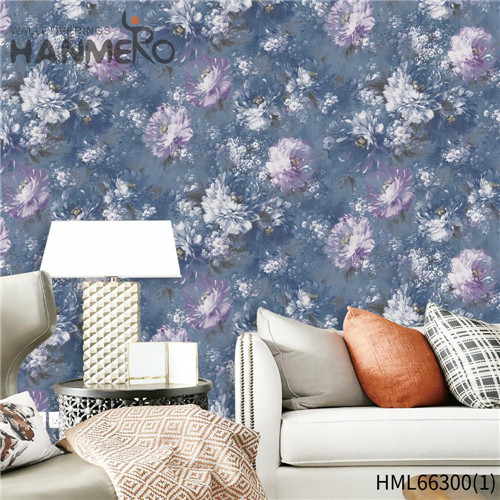 HANMERO Flowers Decoration PVC Bronzing Pastoral Hallways 0.53*10M interior home wallpaper