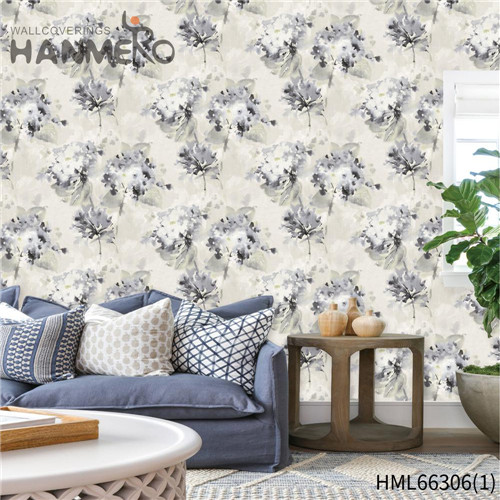 HANMERO Decoration 0.53*10M home wallpaper samples Bronzing Pastoral Hallways PVC Flowers