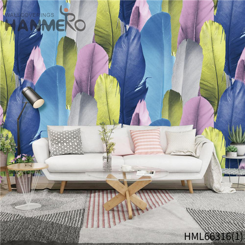 HANMERO Decoration Hallways 0.53*10M wallpaper for room online Pastoral PVC Flowers Bronzing