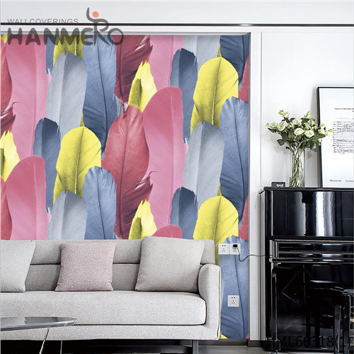 HANMERO Decoration PVC Flowers Hallways 0.53*10M wallpaper at Pastoral Bronzing