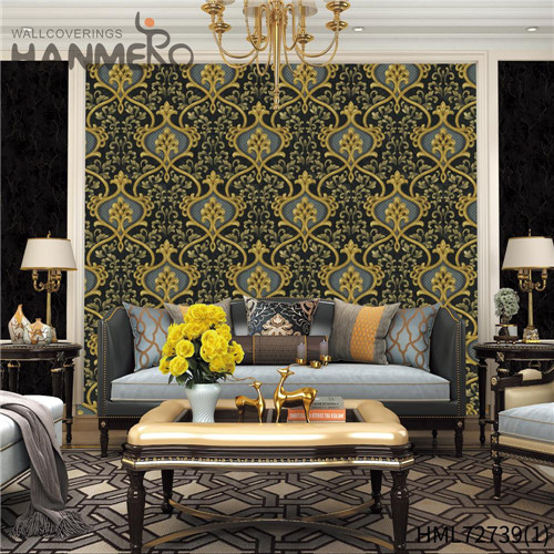 HANMERO PVC Manufacturer Flowers wallpaper price European Sofa background 1.06*15.6M Deep Embossed