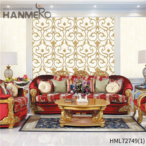 HANMERO 1.06*15.6M Manufacturer Flowers Deep Embossed European Sofa background PVC wallpaper supplies online