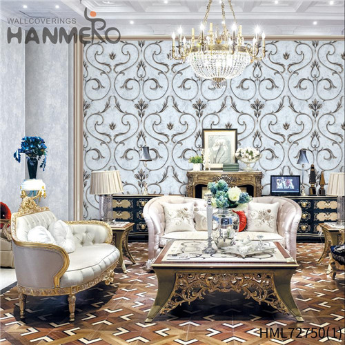 HANMERO PVC 1.06*15.6M Flowers Deep Embossed European Sofa background Manufacturer house wallpaper for sale