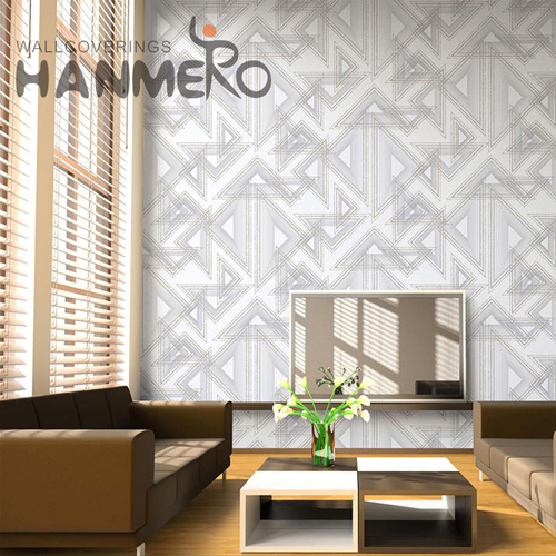 HANMERO PVC Exporter Geometric Flocking Modern design wallpaper online 1.06*15.6M Children Room