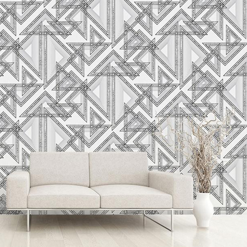 HANMERO PVC Exporter Geometric Flocking Modern Children Room custom home wallpaper 1.06*15.6M