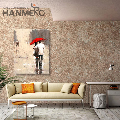 HANMERO 1.06*15.6M Exporter Geometric Flocking Modern Children Room PVC wallpaper of design