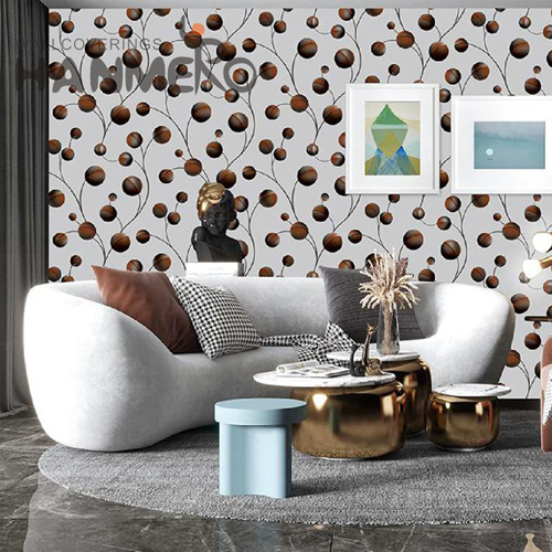 HANMERO 0.53M Hot Selling Geometric Deep Embossed European Study Room PVC where to get wallpaper