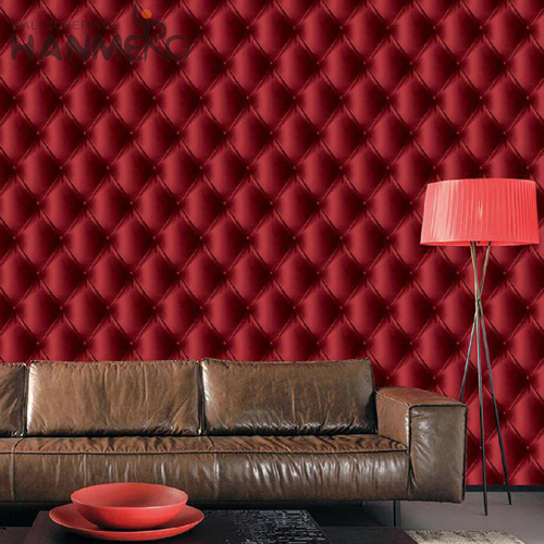 HANMERO PVC Hot Selling Study Room Deep Embossed European Geometric 0.53M cool wallpaper for home