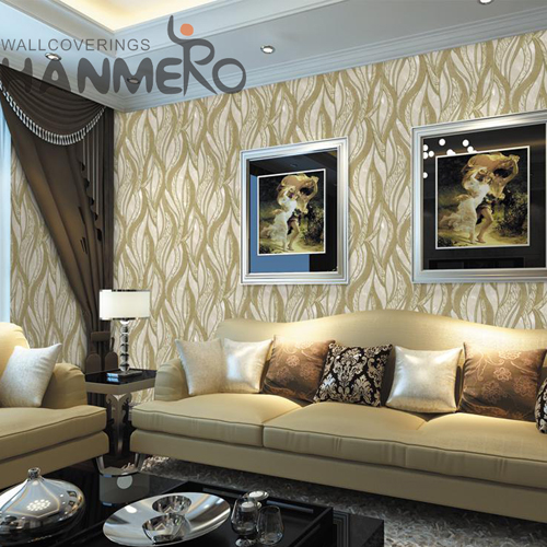 HANMERO PVC wall decor wallpaper Landscape Flocking Pastoral House 1.06*15.6M Low price