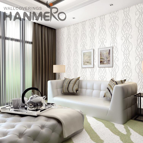 HANMERO PVC Low price unique wallpaper designs Flocking Pastoral House 1.06*15.6M Landscape