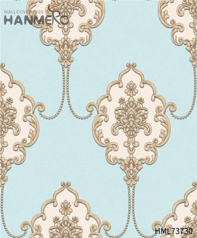 HANMERO 0.53M Strippable Landscape Deep Embossed Pastoral Restaurants PVC wallpaper sale