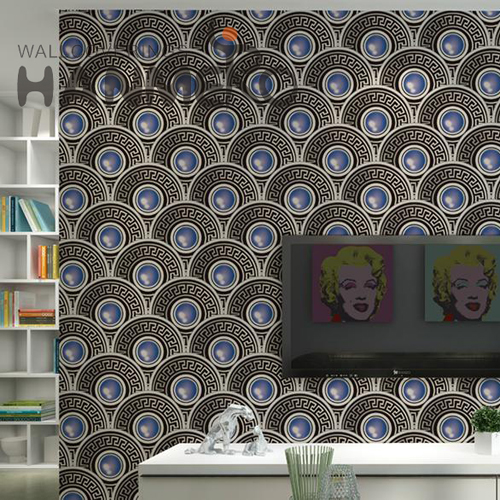 HANMERO PVC Study Room Geometric Technology Modern Cheap 0.53M room design with wallpaper