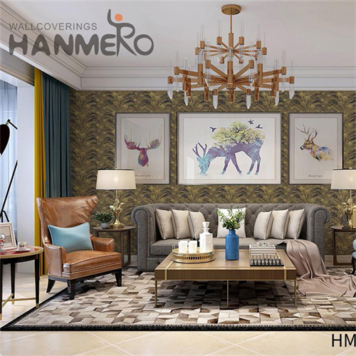 HANMERO Non-woven wallpaper store Geometric Technology Classic Study Room 0.53*10M Stocklot