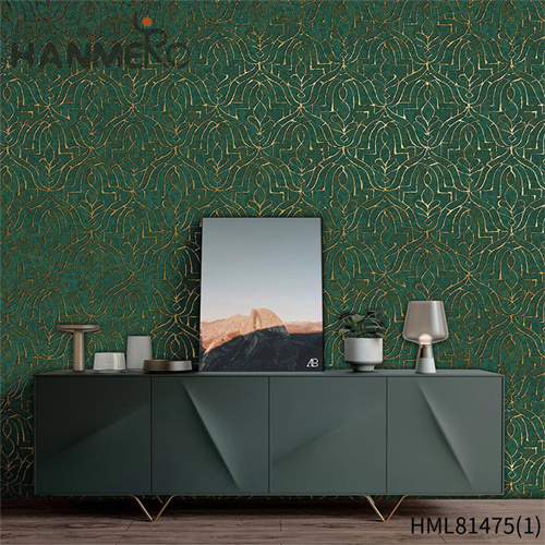 HANMERO 0.53*10M Stocklot Geometric Technology Classic Study Room Non-woven office wallpaper