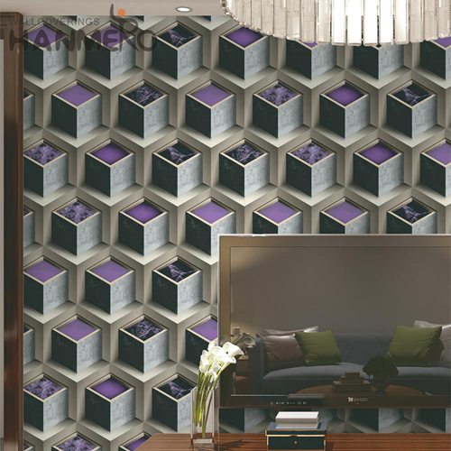 HANMERO PVC Unique Geometric Technology Modern paper wall decor 0.53M House