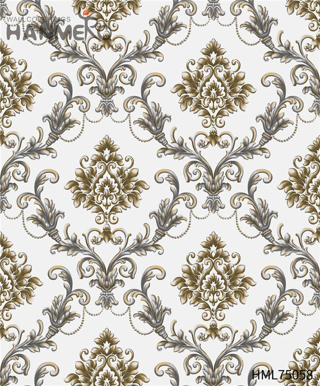 HANMERO bedroom wallpaper Unique Flowers Flocking European Hallways 1.06*15.6M PVC