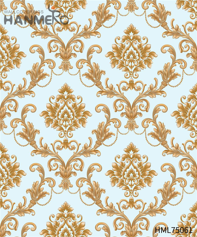 HANMERO PVC Unique Flowers wallpaper for homes European Hallways 1.06*15.6M Flocking