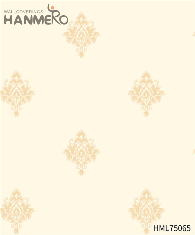 HANMERO 1.06*15.6M Unique Flowers Flocking European Hallways PVC home wallpaper designs