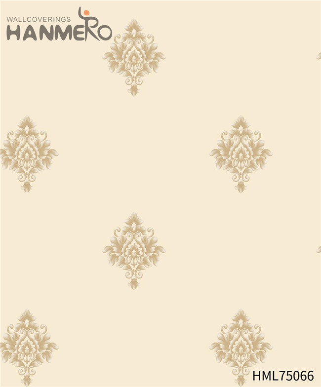 HANMERO PVC 1.06*15.6M Flowers Flocking European Hallways Unique wallpaper for home wall