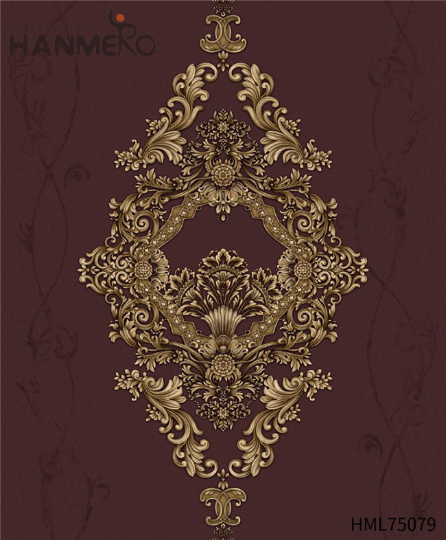 HANMERO PVC Unique Flowers European Flocking Hallways 1.06*15.6M embossed wallpaper border